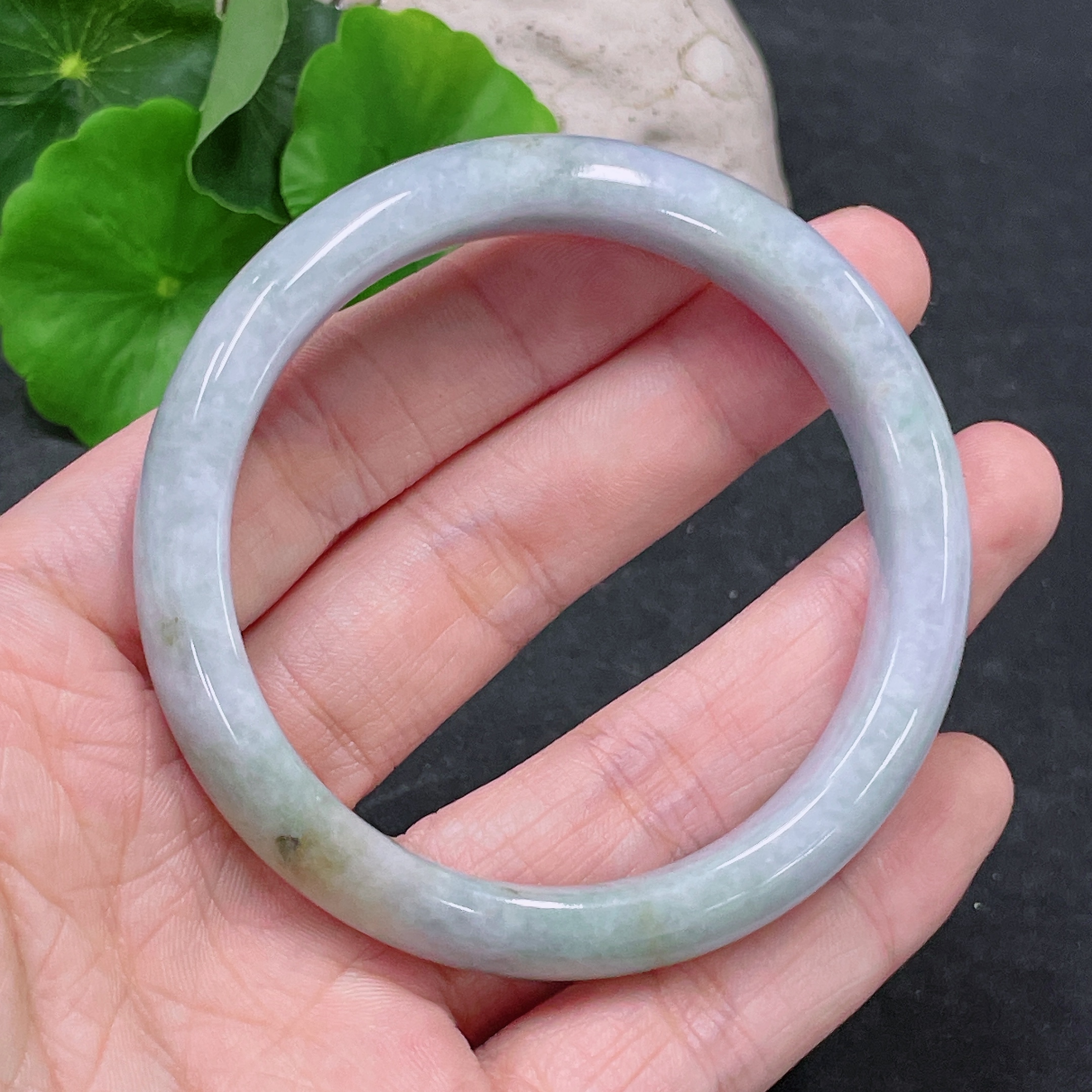 F33864417 Jadeite Round Bangle Total Weight Approx. 46.62g Size 54