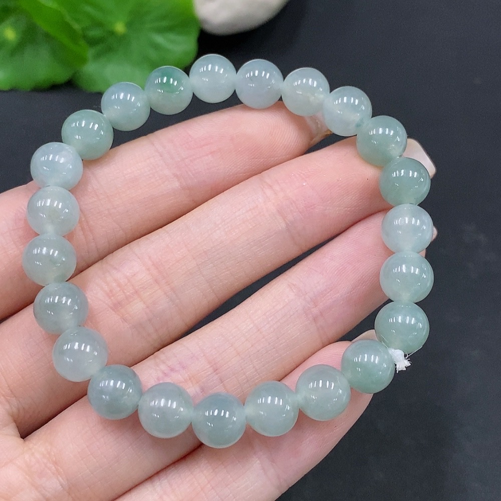 F27144480 Jadeite Bracelet Approx 7.7mm Total Weight About 20g