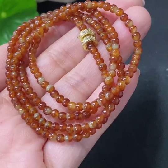 F35139541 Jadeite Bead Necklace Approximately 3.1mm Total Weight About 9.87g Non-Gold Clasp