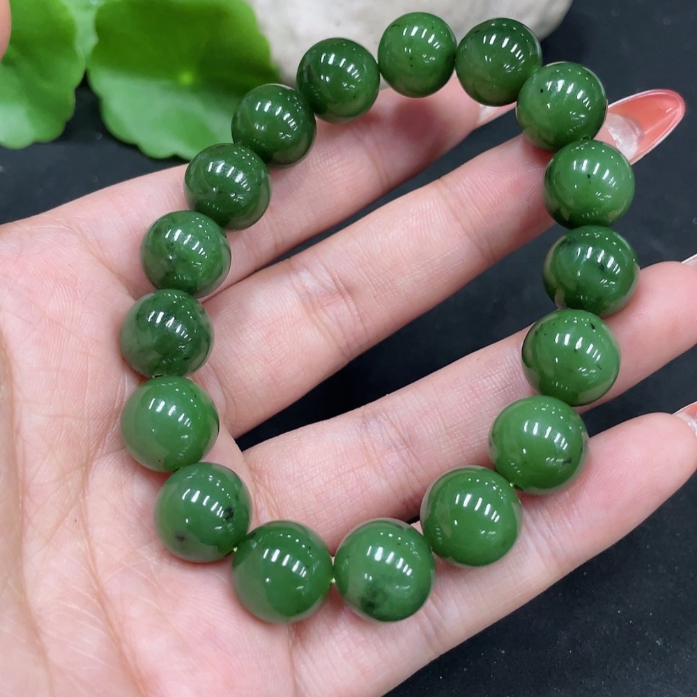 H35084219 Hetian Jade Bracelet, approx. 11.7mm, total weight approx. 44.8g