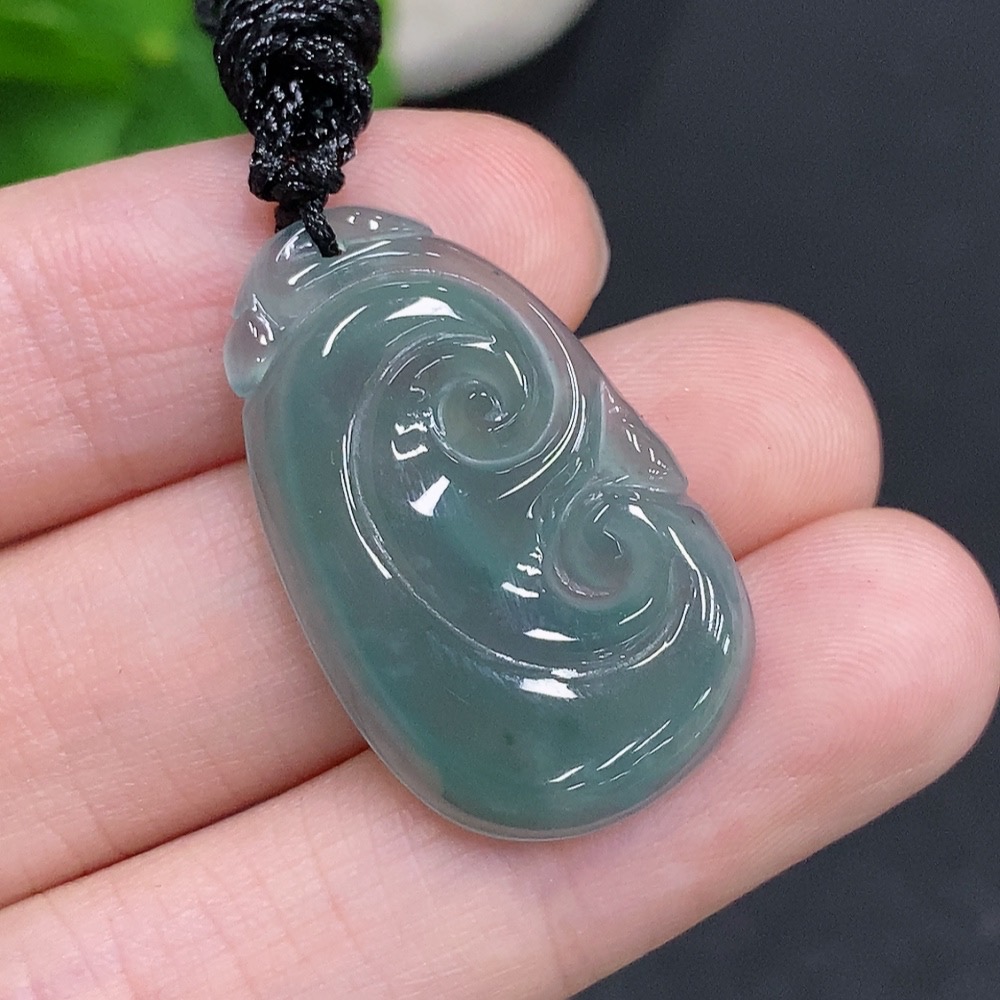F33877825 Jadeite Ruyi Pendant Total Weight Approx. 4g (including rope weight)