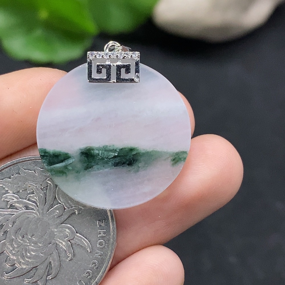 F34964612 Jadeite Plain Pendant Non-Gold-Inlaid Total Weight About 4.7g