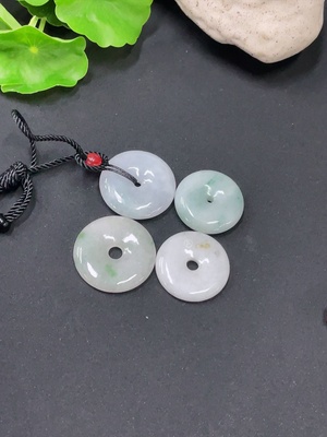 F31691362 Jadeite Peace Pendant with Non-A Grade Beads