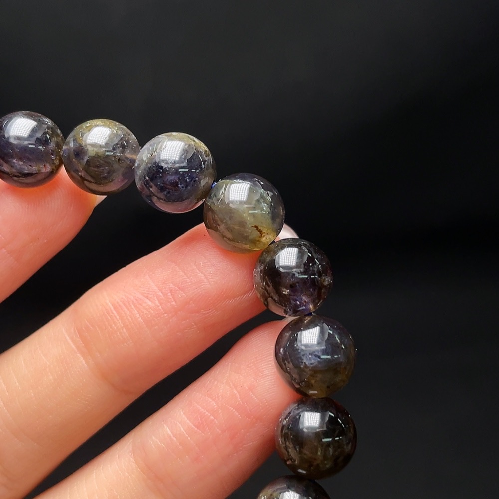 C34048020 Iolite Bracelet, Total Weight Approx. 21.8g, Size 9mm