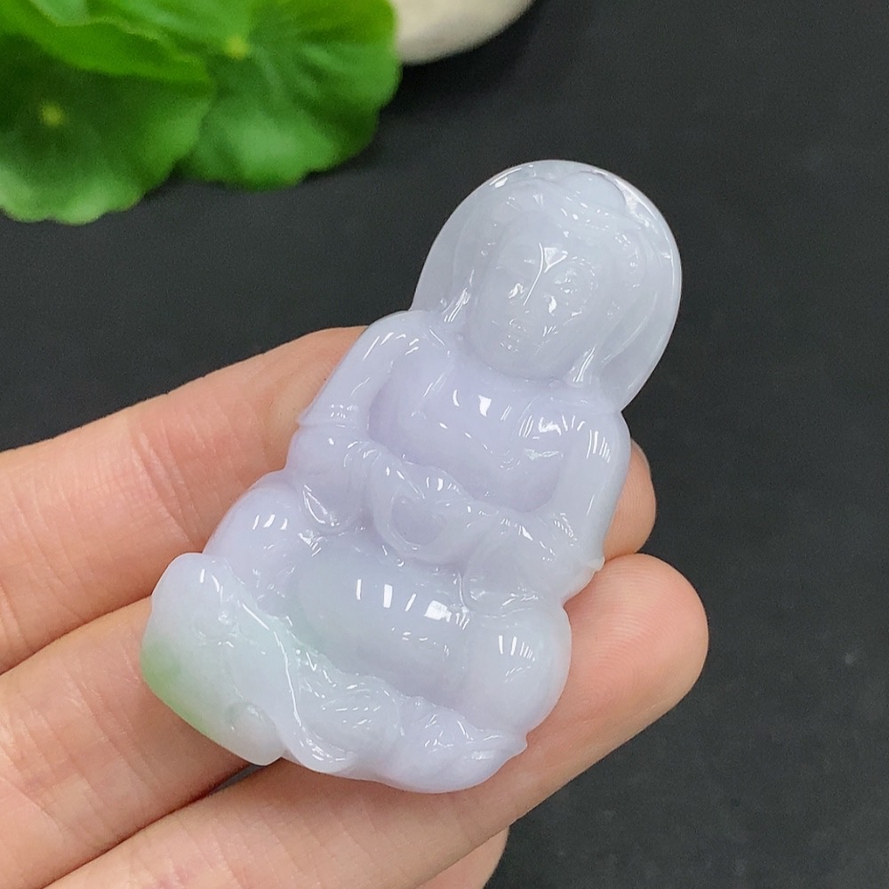 F34077428 Jadeite Guanyin Pendant Total Weight Approx. 22.1g