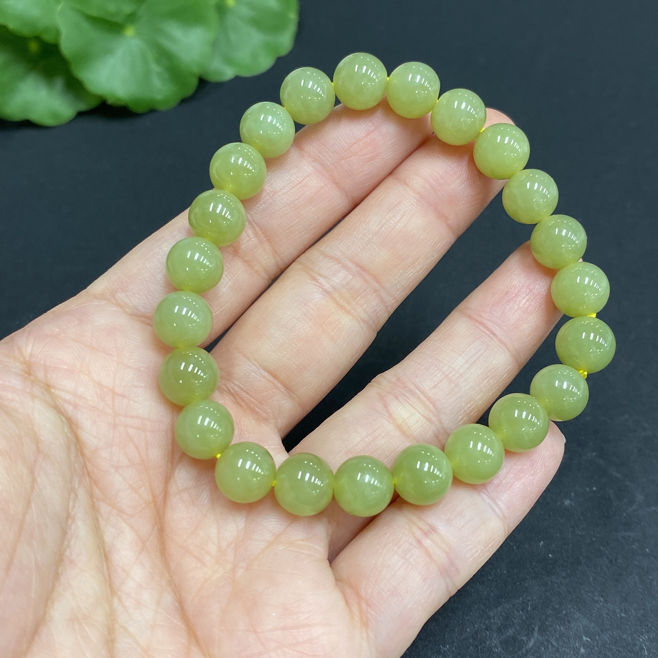 H34969927 Hetian Jade Bracelet Approx.8mm Total Weight Approx.18.3g