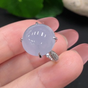 F34012815 Jadeite Inlaid Ring Size 14 18K Gold Total Weight 4.8g (With Diamond Accents)