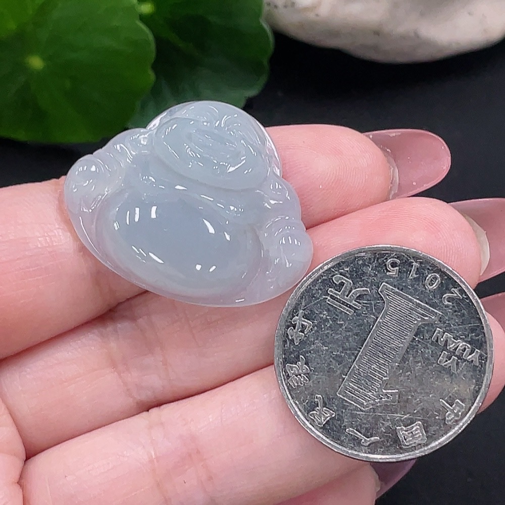 F34012784 Jadeite Buddha Pendant Total Weight Approx. 6.5g