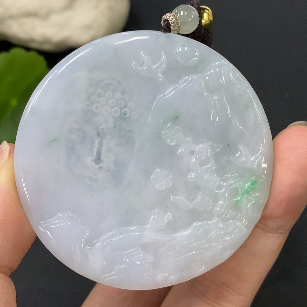 F28228338 Jadeite Pendant Total Weight Approx. 38.12g With Non-Grade A Beads