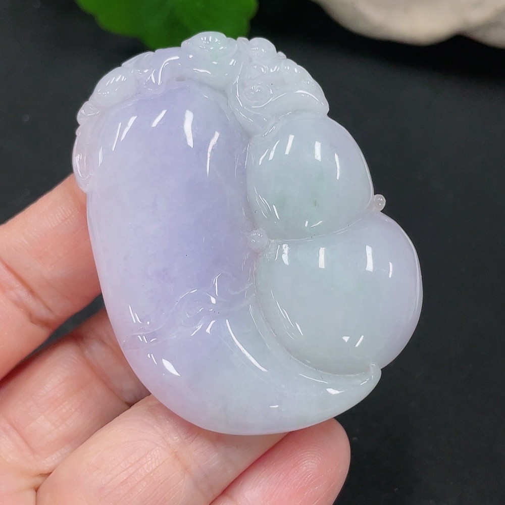F30453110 Jadeite Fortune and Longevity Pendant