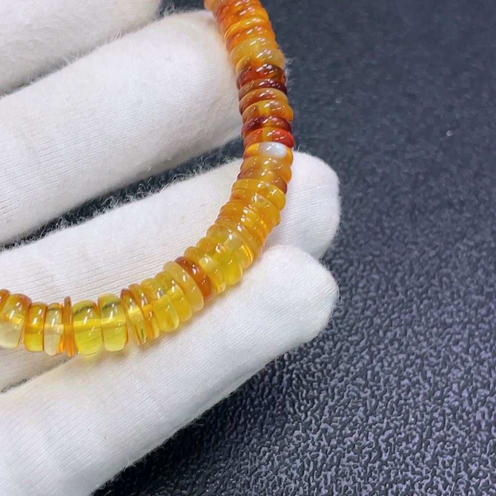 C30541822 Amber Beeswax Bracelet Total Weight Approx.7.86g Size About7.8mm