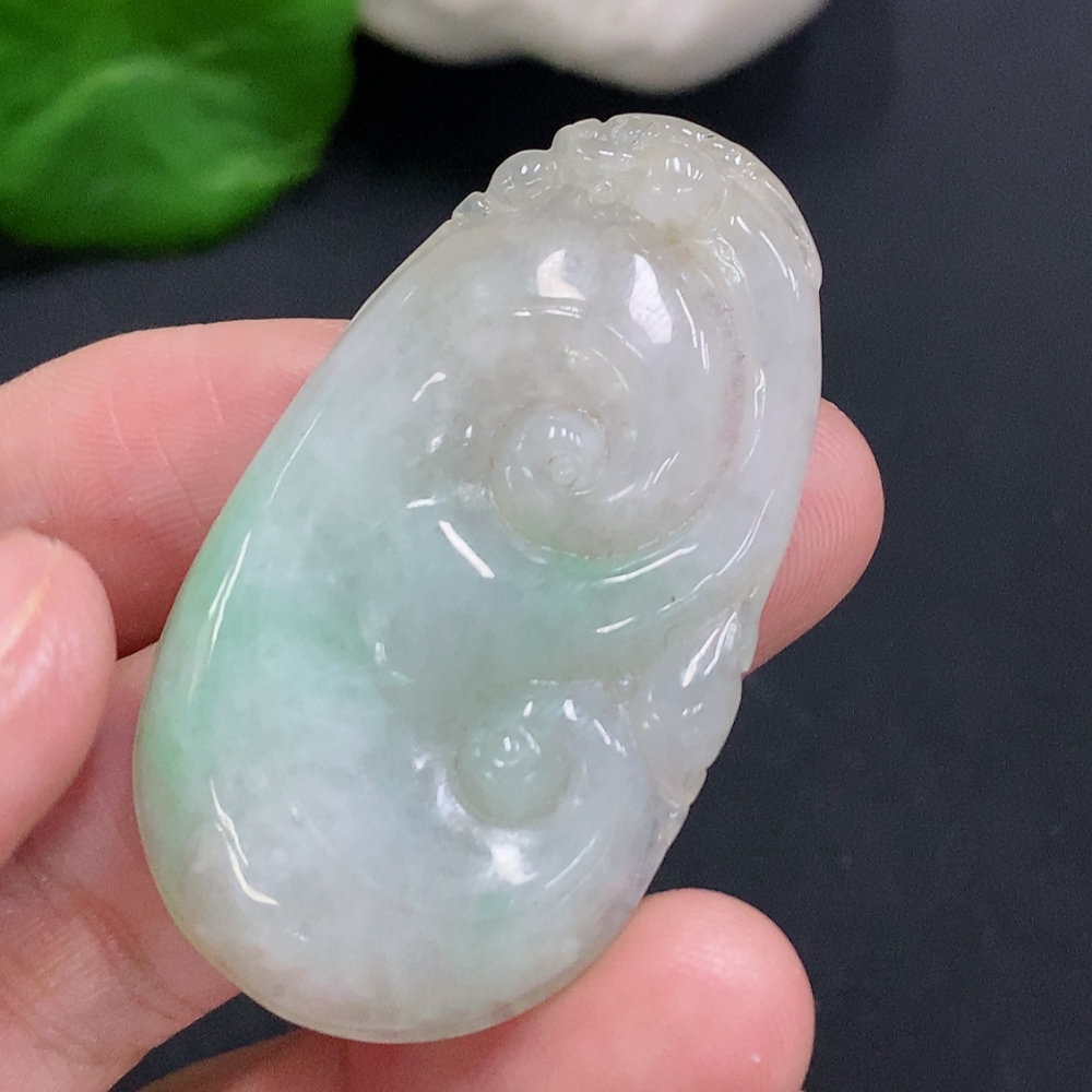 F33883131 Jadeite Ruyi Pendant Total Weight About 11.4g