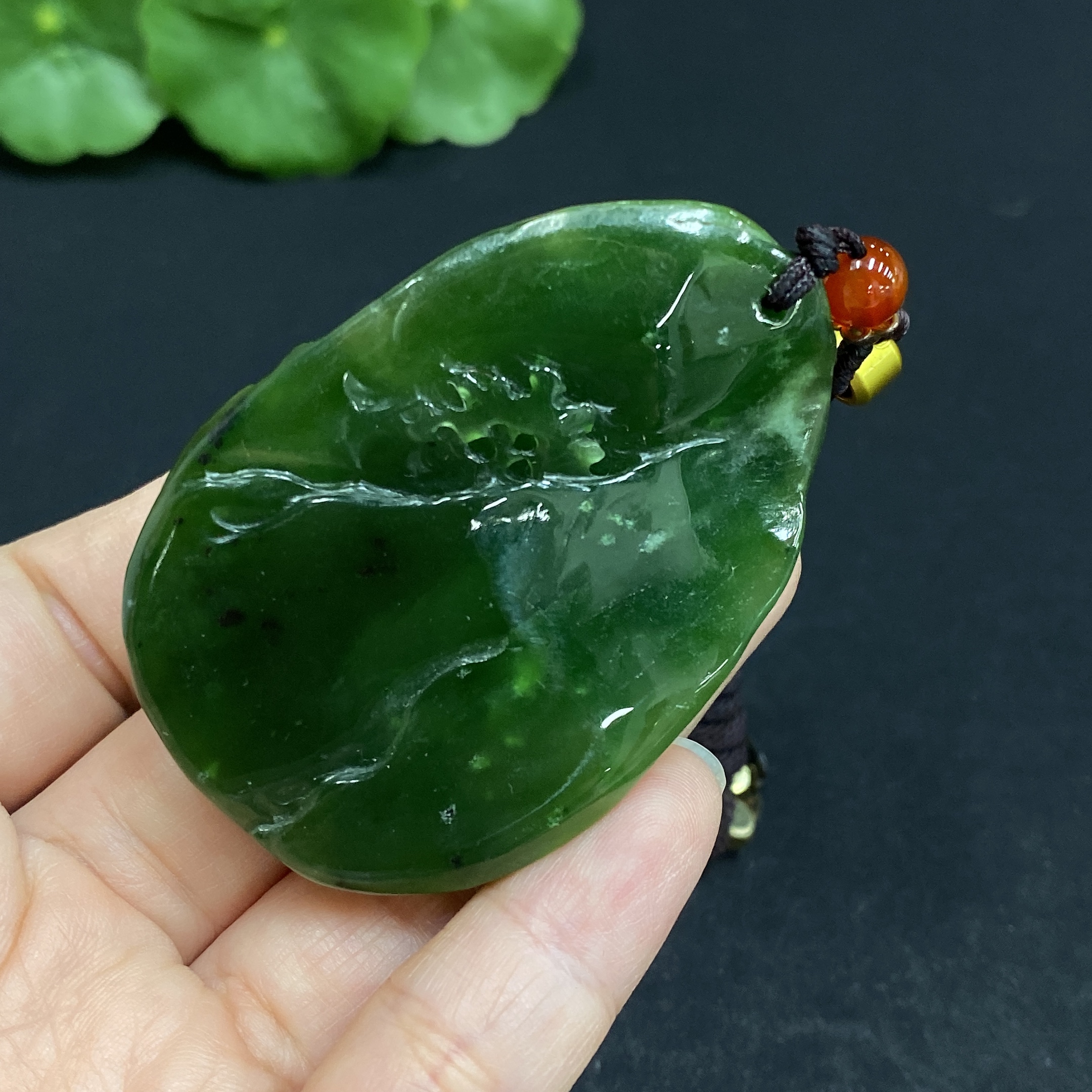 H31667798 Hetian Jade Pendant Landscape Total Weight (including rope) 46.1g