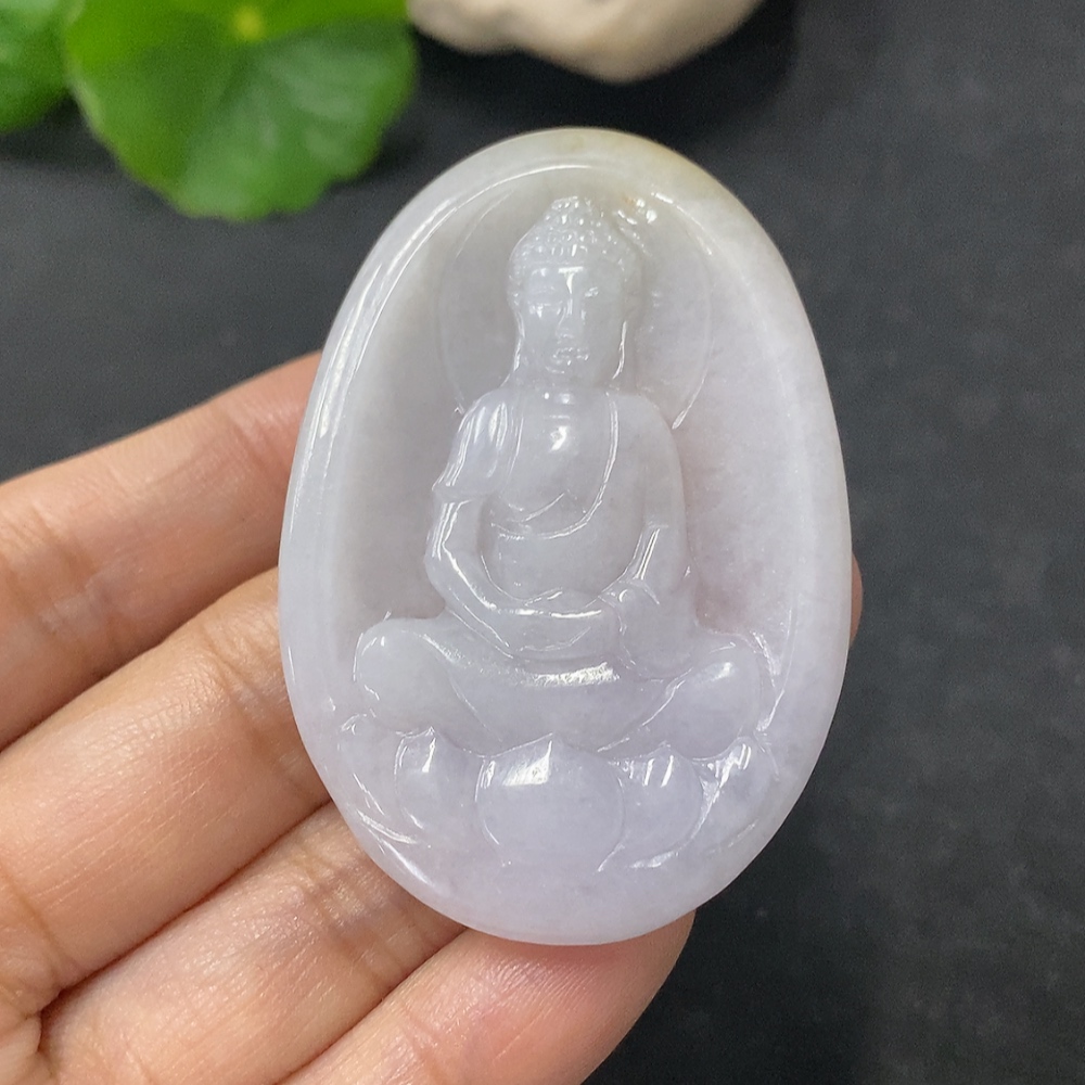 F33887929 Jadeite Pendant Buddha Plaque Total Weight Approx. 17.98g