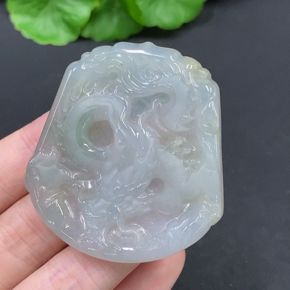 F22489826 JadeiteDragon Soaring the World Pendant