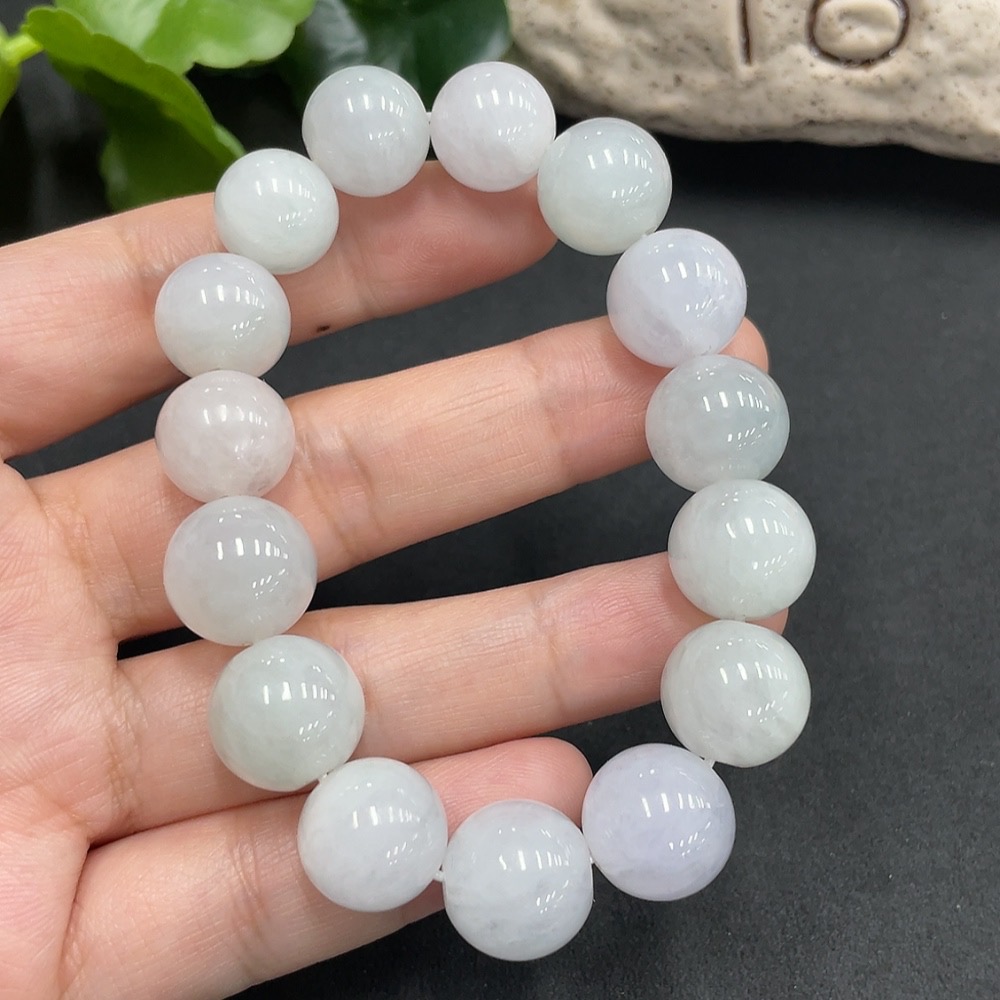 F14525334 Jadeite Beaded Necklace Approx. 12.8mm Total Weight 51.900g