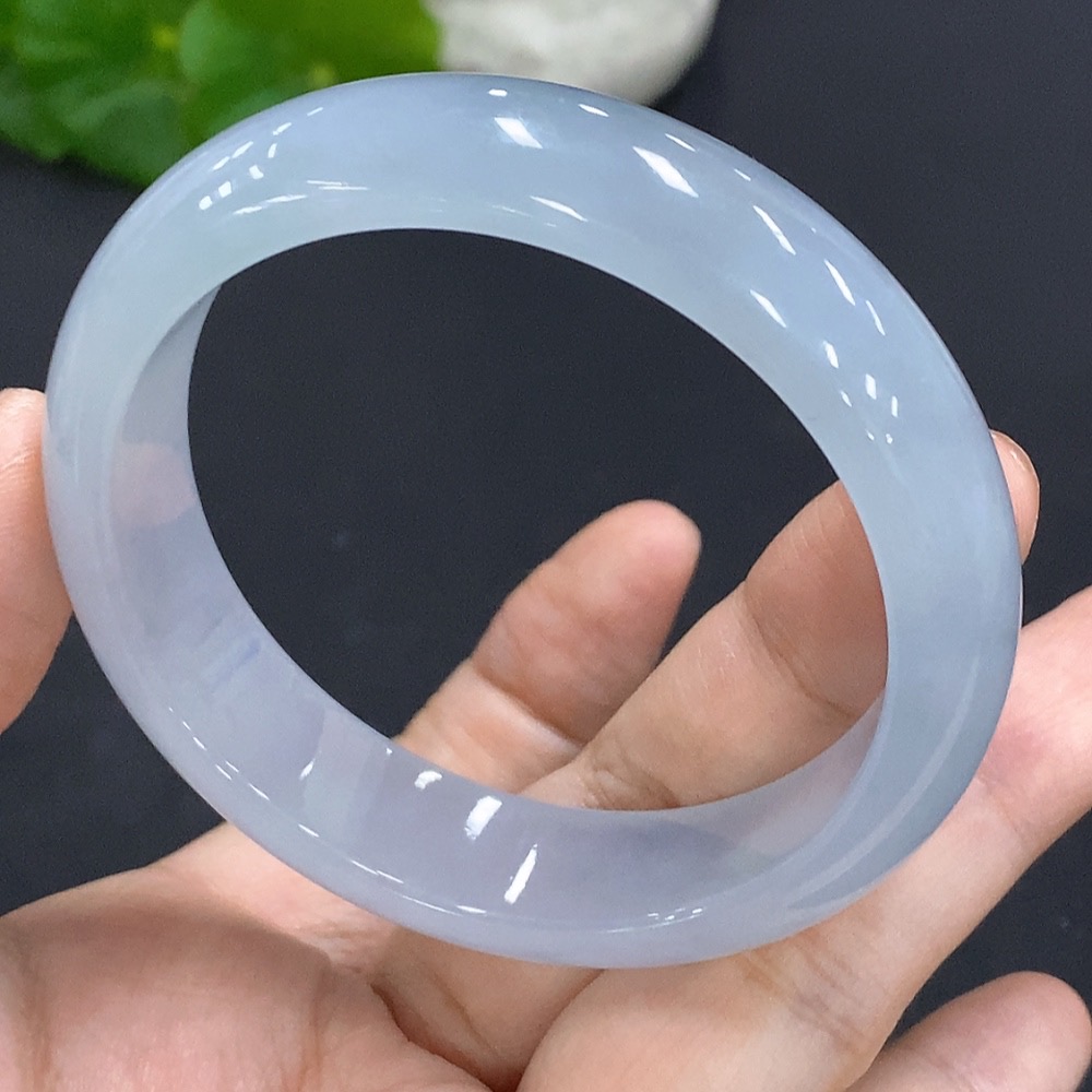 F28231836 Jadeite Round Bangle Size 54.6 Total Weight Approx. 54.3g