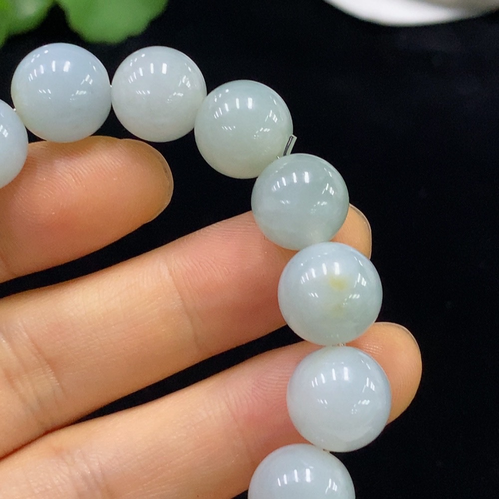 F34024205 Jadeite Bracelet Approx.11.8mm Total Weight About 43.81g Yellow Part Color Origin Undetermined