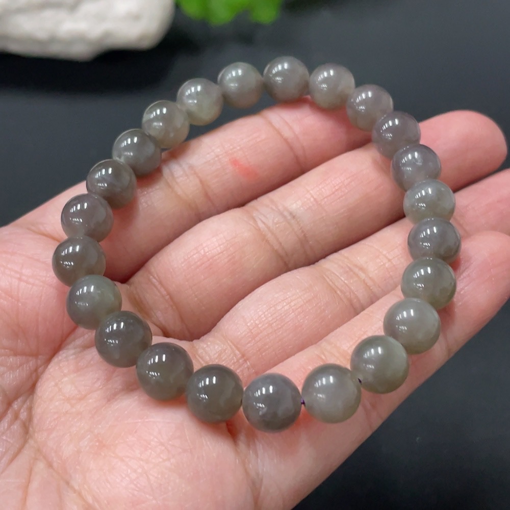 H28196713 Hetian Jade Bracelet Approx. 7.9mm Beads Total Weight Approx. 17.78g