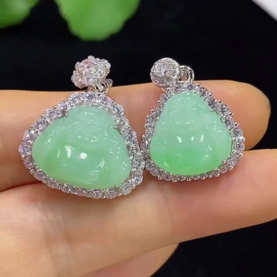 F35095142 Jadeite Buddha Pendant Inlay Non-Gold