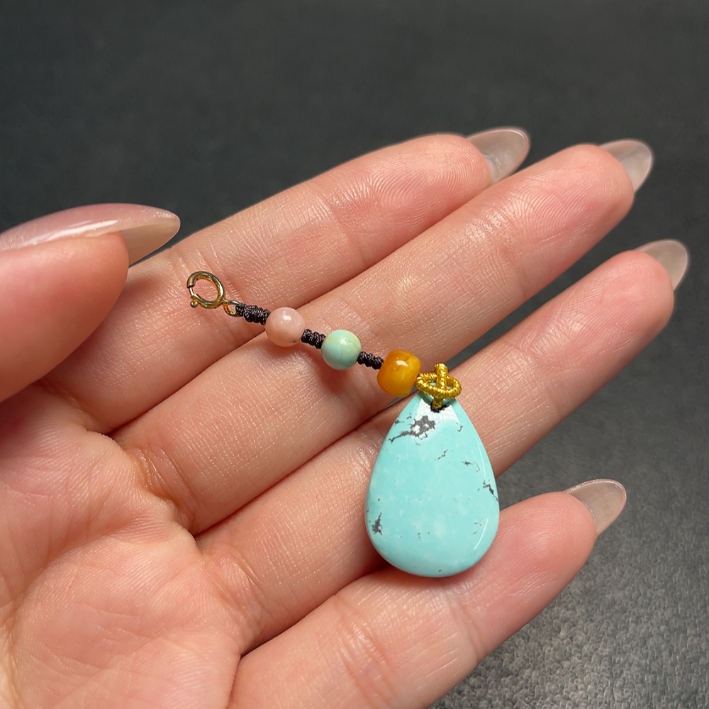 C34009455 Turquoise Pendant Non-Gold Total Weight Approx. 3.77g