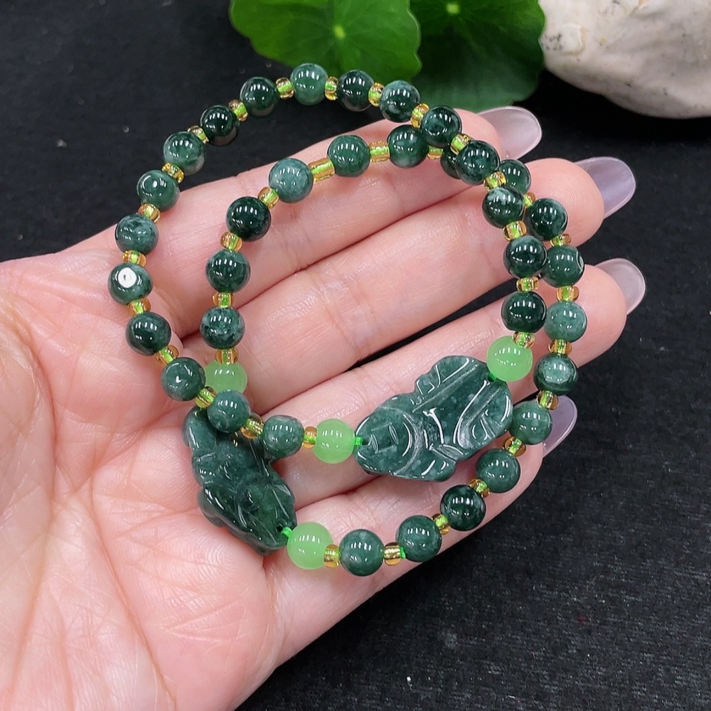 F34966293 Jadeite Bracelet Sell as a Lot (Beads Non-A)