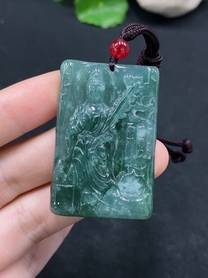 F31684089 JadeiteBodhisattva Akashagarbha Pendant