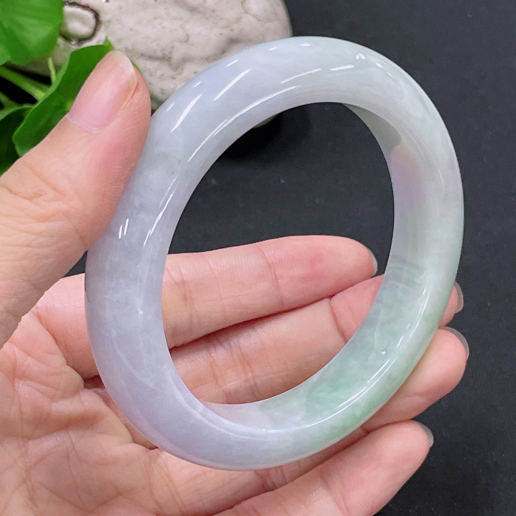 F33944009 Jadeite Round Bangle Size 57.5 Total Weight Approx. 73.92g
