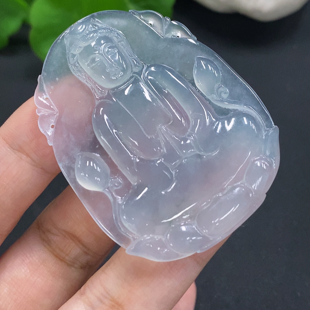 F30528549 Jadeite Guanyin Pendant, Total Weight Approx. 16.6g