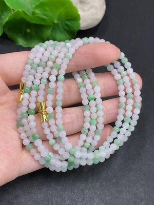F34061629 Jadeite Beads Sell as a Lot No Gold Setting