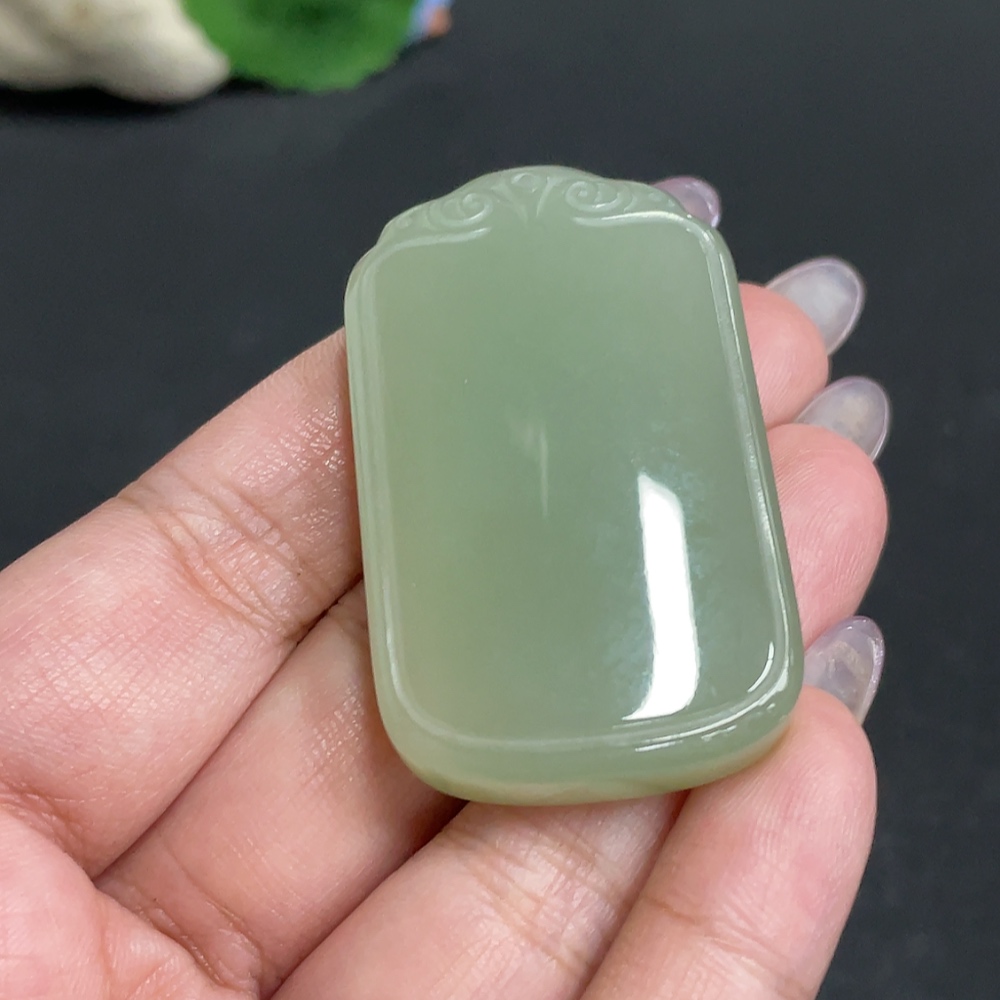 H34957168 Hetian Jade Pendant, Plain Pendant, Total Weight Approx. 39.6g