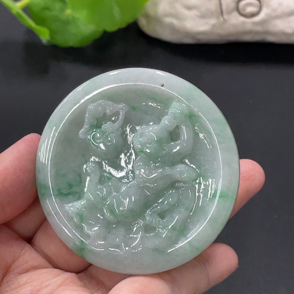 F33875497 Jadeite Pendant Total Weight Approx. 40.9g