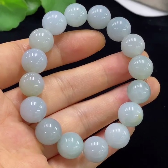 F34024205 Jadeite Bracelet Approx.11.8mm Total Weight About 43.81g Yellow Part Color Origin Undetermined