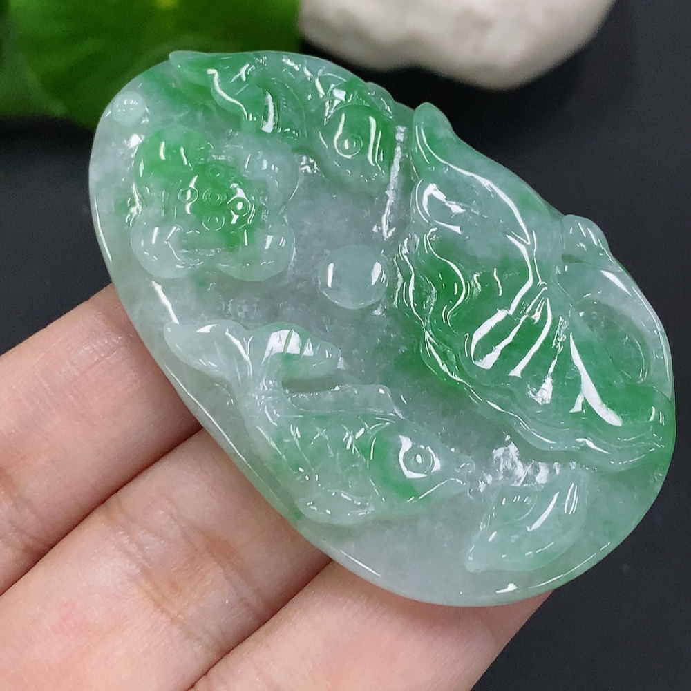 F34001782 Jadeite Year-after-Year Abundance Pendant, Total Weight Approx. 26g