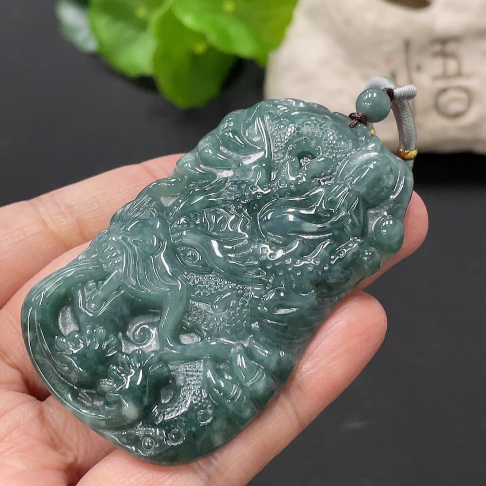 F32821264 JadeiteDragon Pendant Total Weight: Approx. 38.28g
