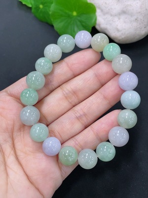 F41934745 翡翠手串 卡10/11mm左右 货品总约重37.6g