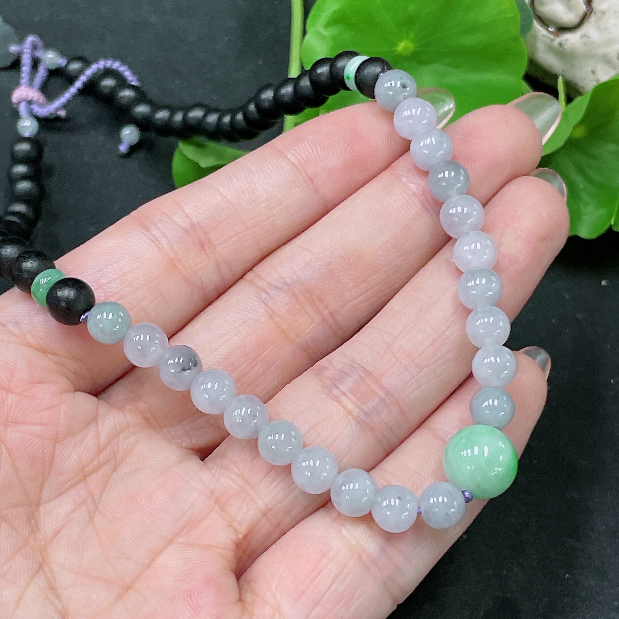 F34985055 Jadeite Beaded Necklace Total Weight Approx. 16.23g Size About 6.2mm