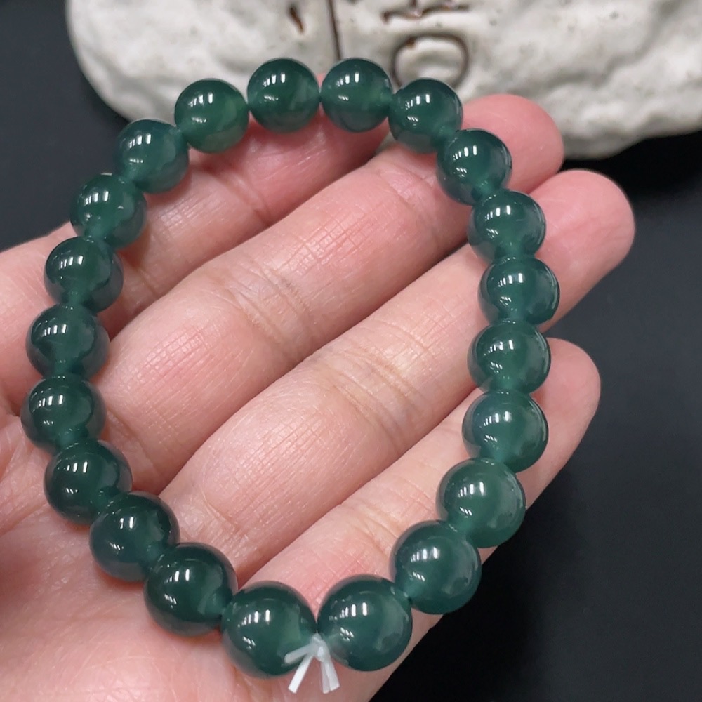 F26963522 Jadeite bead necklace, approximately 8.7mm, total weight about 24.43g