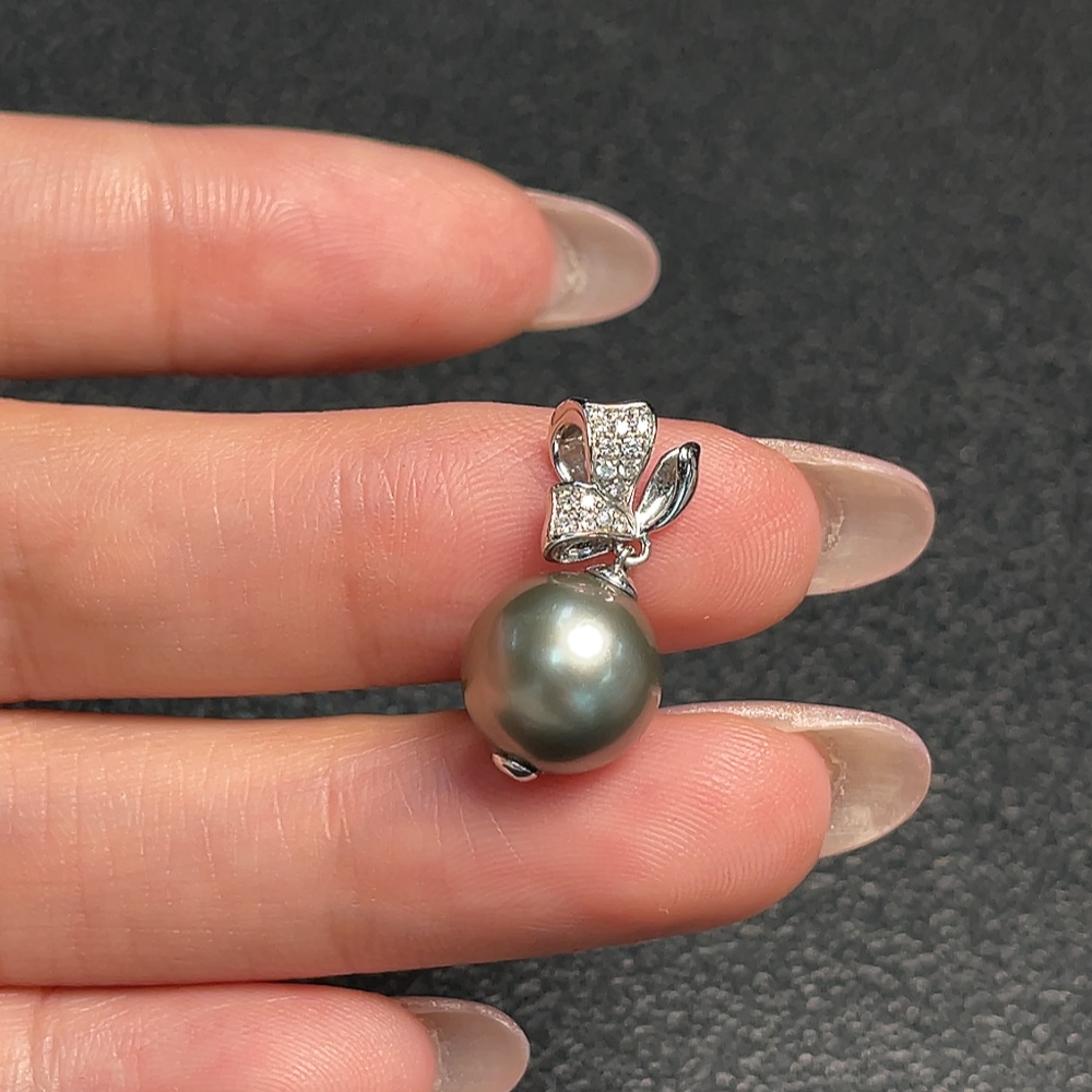 C32745345 18K Gold Seawater Pearl Pendant Non-Diamond Total Weight Approx. 2.55g Size About 10.2mm