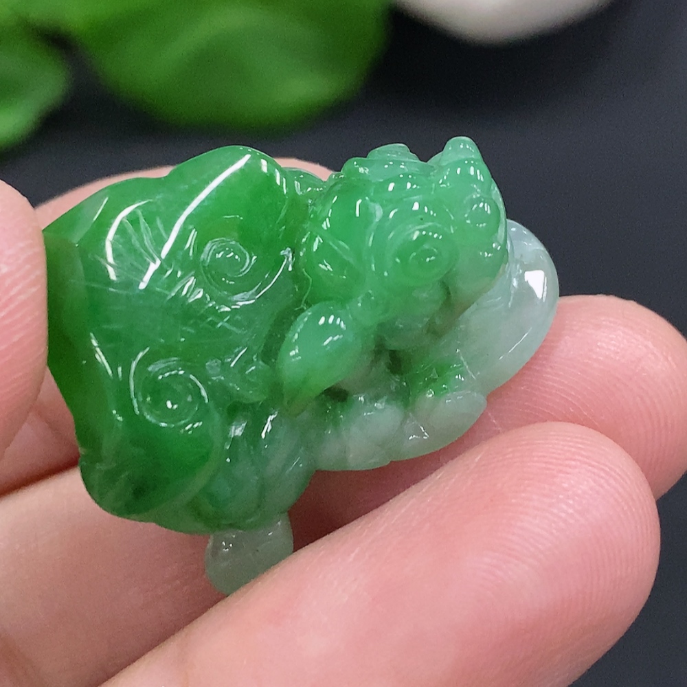 F33906168 Jadeite Pixiu Pendant Total Weight Approx. 9.5g