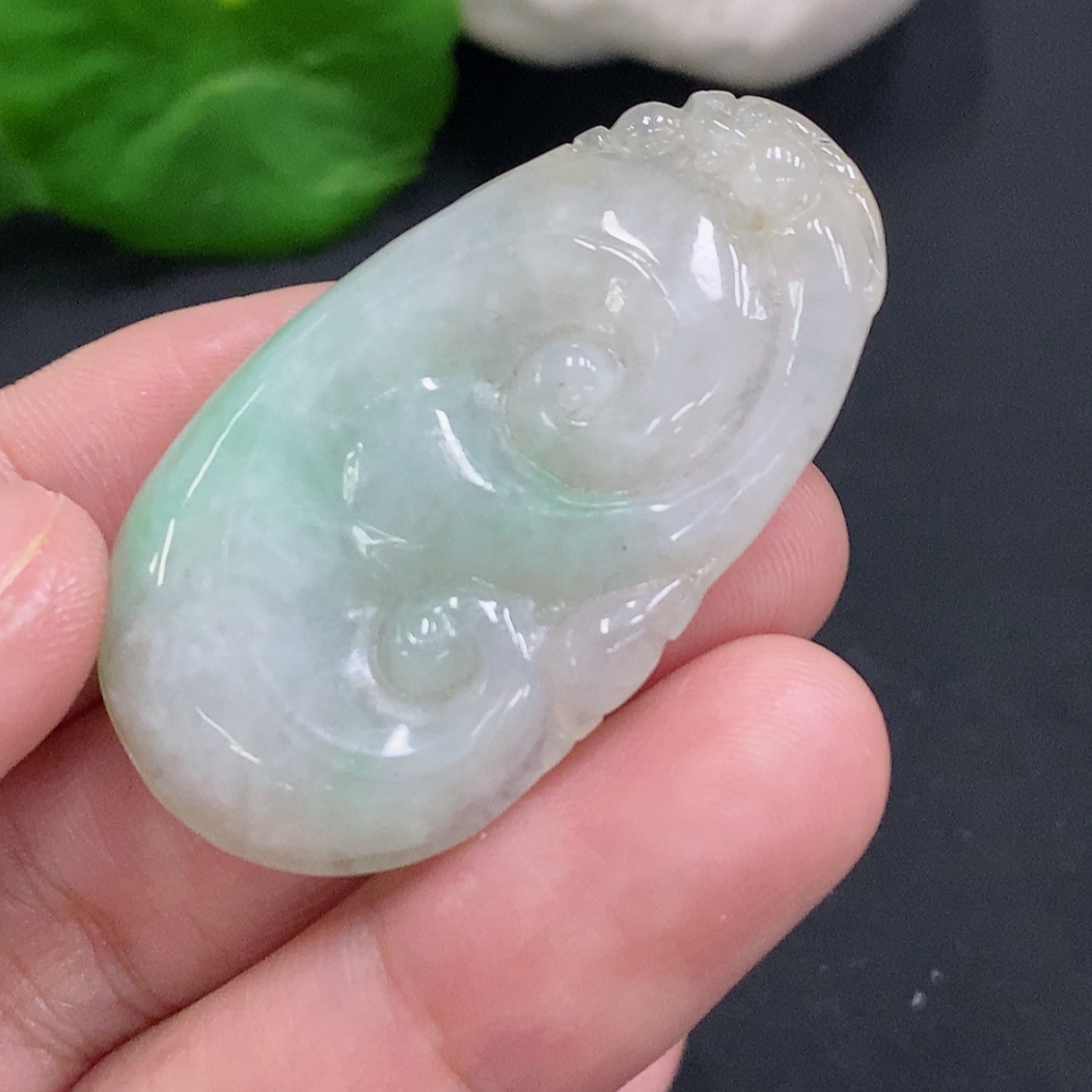 F33883131 Jadeite Ruyi Pendant Total Weight About 11.4g