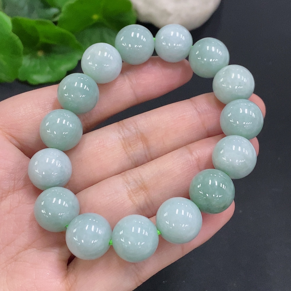 F34050222 Jadeite Bead Necklace Approx. 12.6mm Total Weight Approx. 55.6g