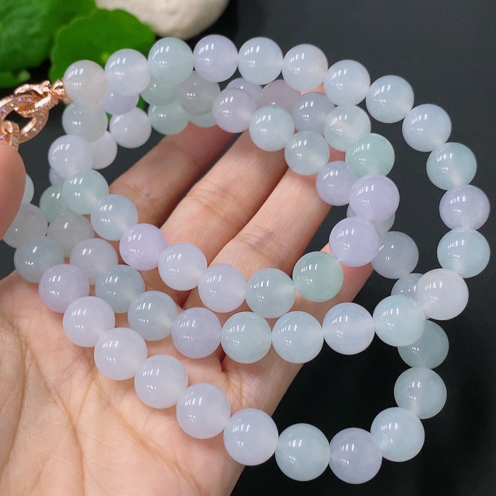 F28307875 Jadeite Bead Necklace Approx. 10mm Total Weight Approx. 117.8g Non-Gold