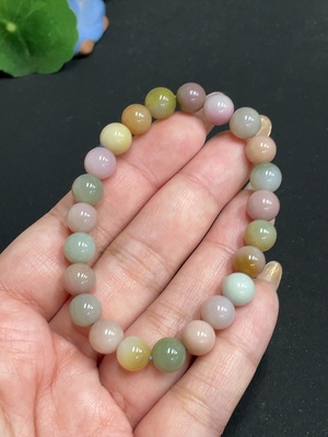 H32736677 Yanyuan Agate Bead Bracelet, approx. 8mm, total weight about 16.9g