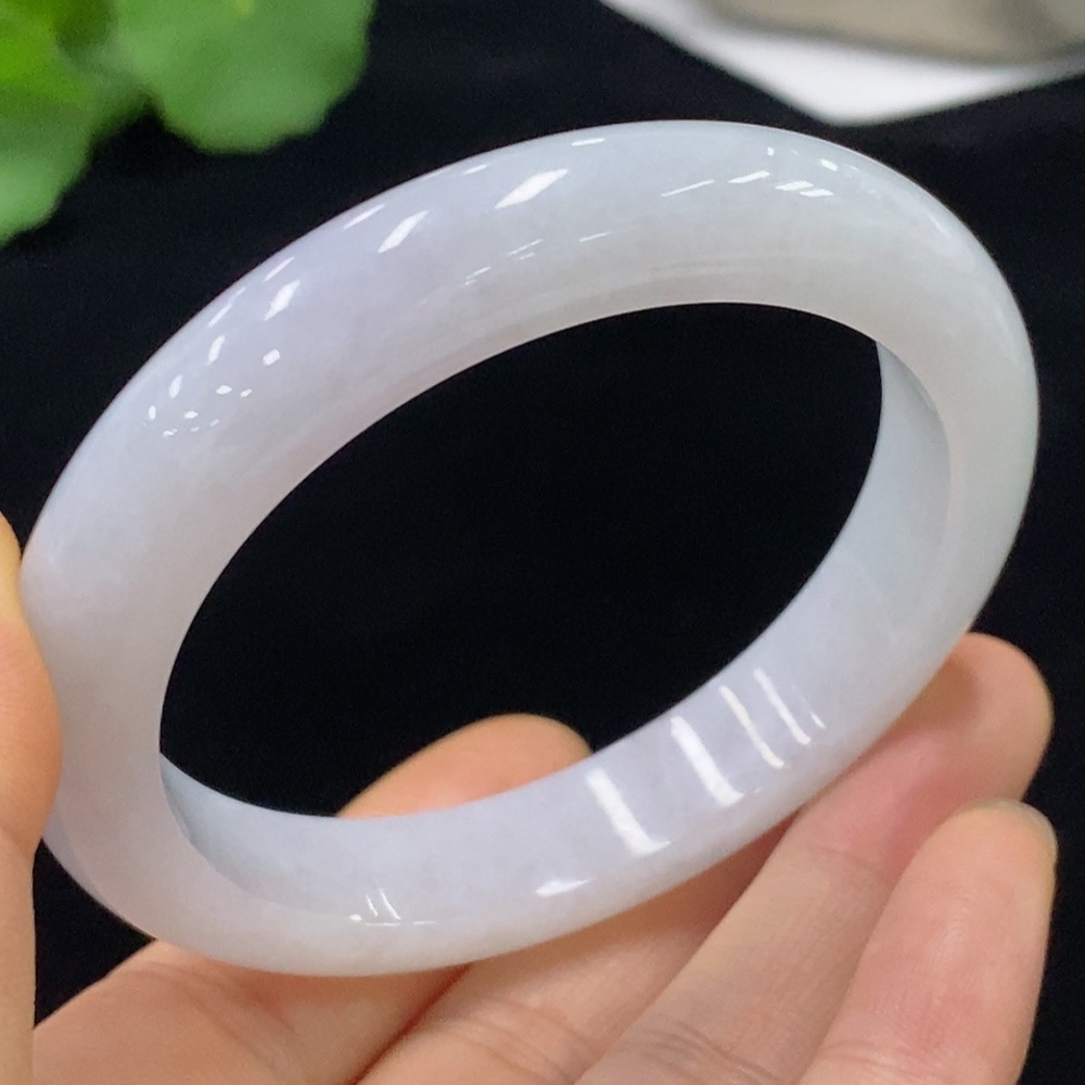 F32788540 Jadeite Round Bangle Size 55.2 Total Weight Approx. 52.41g