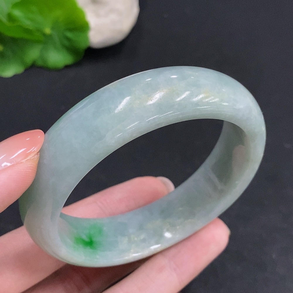 F34035471 Jadeite Round Bracelet Total Weight Approx. 73.2g Size 57.5