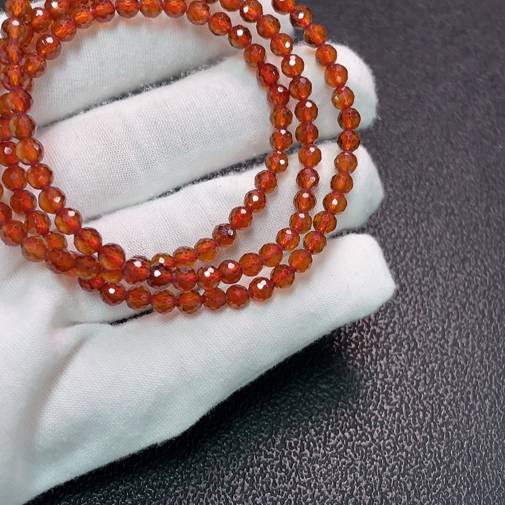 C34007197 Garnet Bead Strand Total Weight Approx. 17.24g Size About 4.1mm