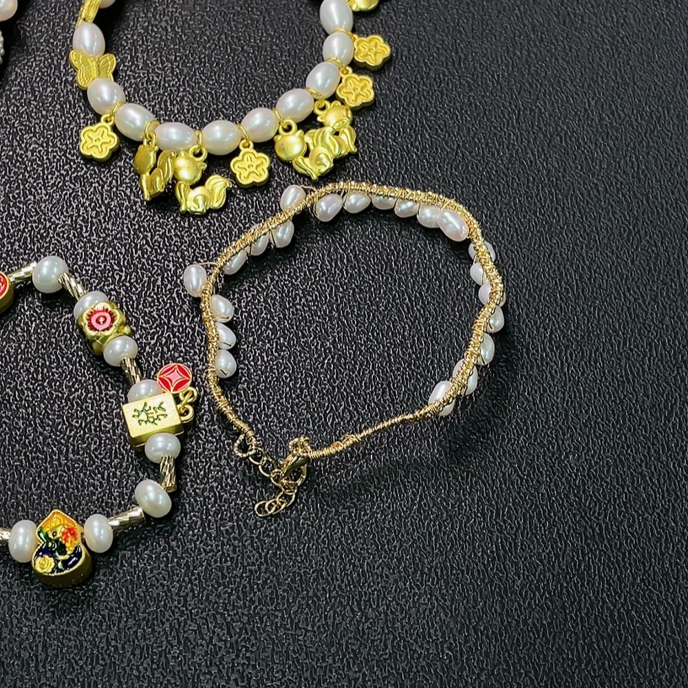 C34038576 Pearl Jewelry Non-Gold Total Weight Approx. 58.9g Including Rope Sell as a Lot