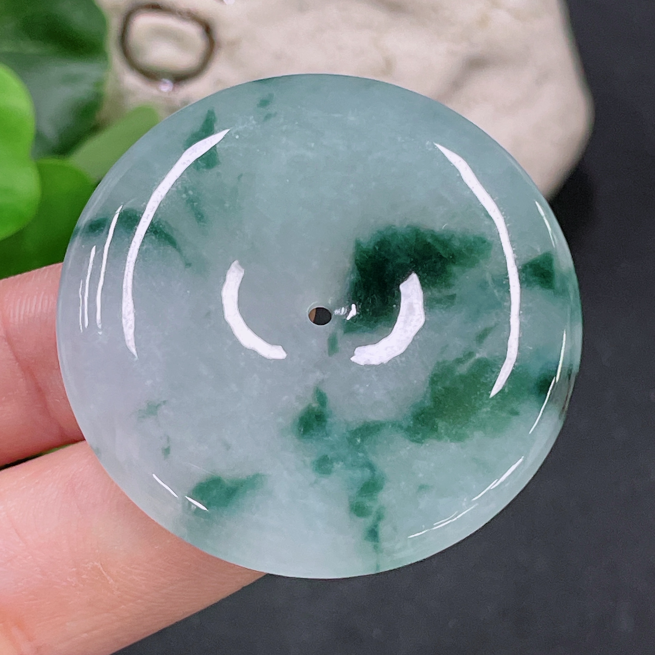 F33920248 Jadeite Safety Buckle Total Weight Approximately 19.6g