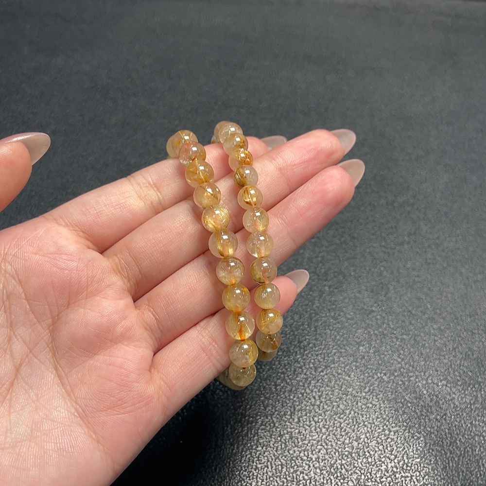 C34008956 Crystal Bracelet, Color Origin Undetermined, Total Weight Approx. 29.15g, Sell as a Lot (Color)